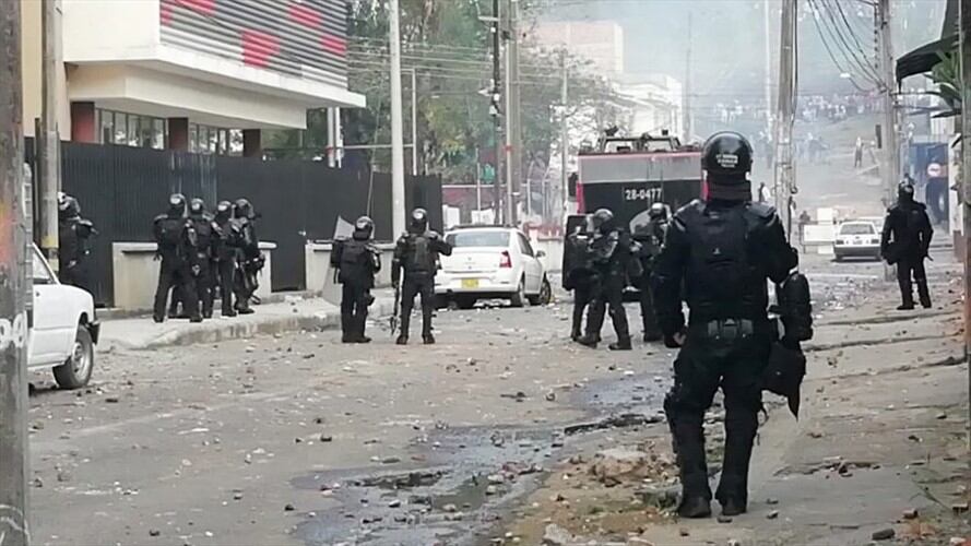 En la reciente protesta realizada en la capital del Cauca se registraron disturbios . Foto: Cortesía Javier Astaiza