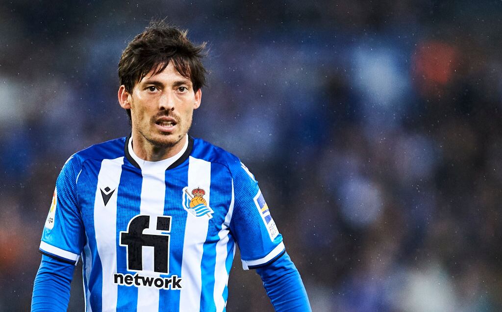 David Silva jugando para la Real Sociedad en 2021. Foto: Juan Manuel Serrano Arce/Getty Images.