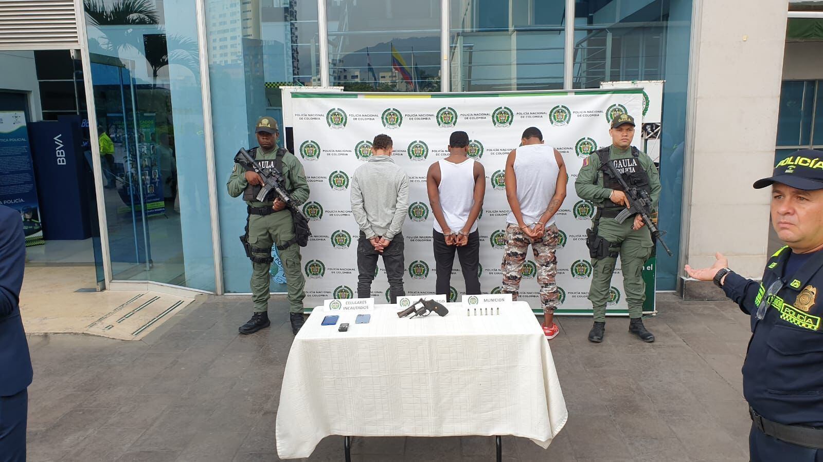 Tres presuntos disidentes involucrados en este hecho, fueron capturados. Foto: Policía.