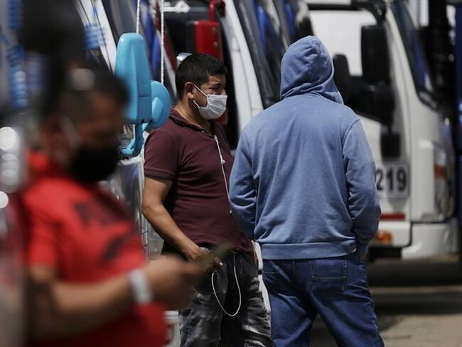 Paro camionero en Cartagena. Foto: Colprensa