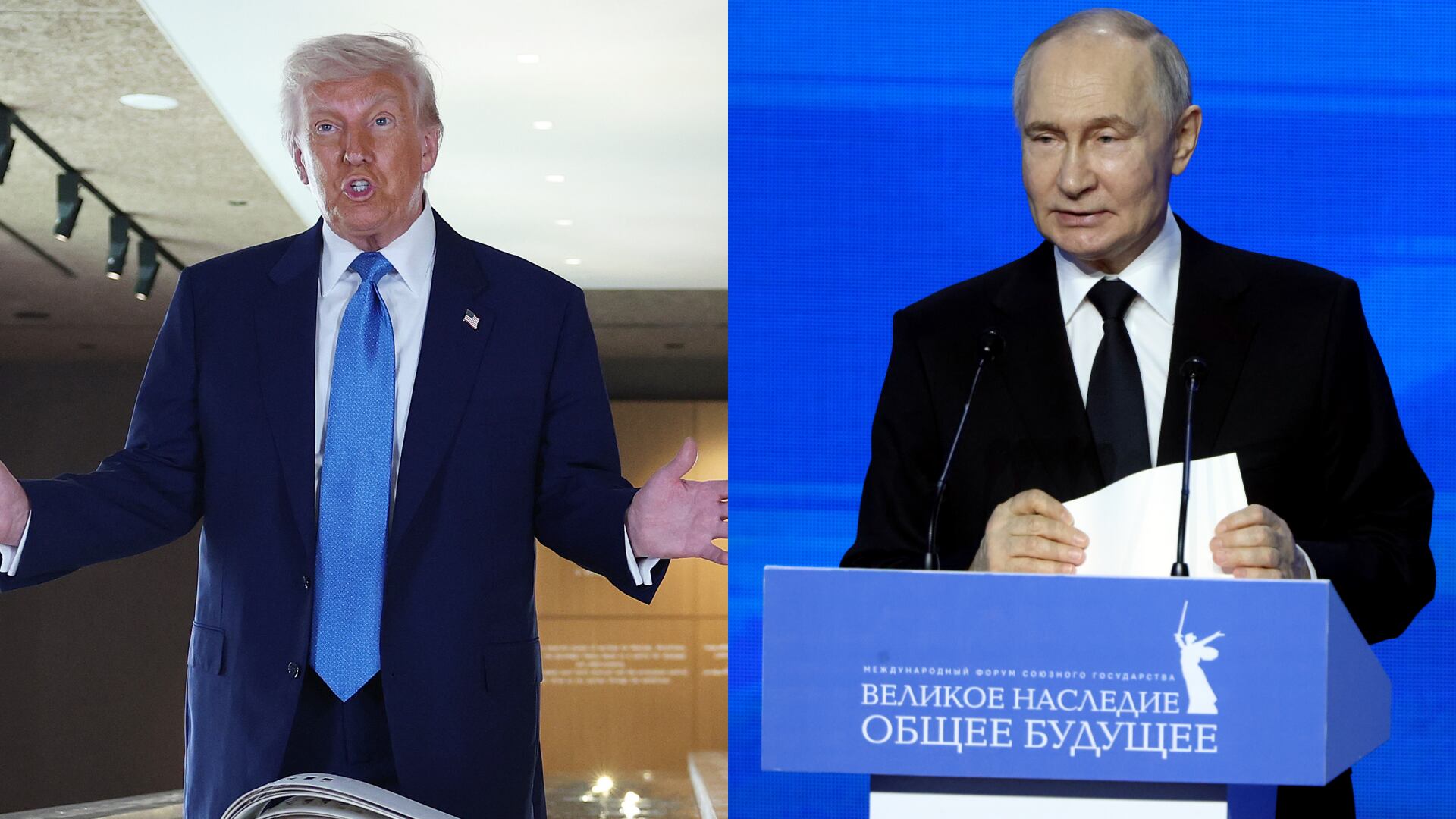 Donald Trump. Foto: Win McNamee/Getty Images - Vladímir Putin. Foto: Contributor/Getty Images.