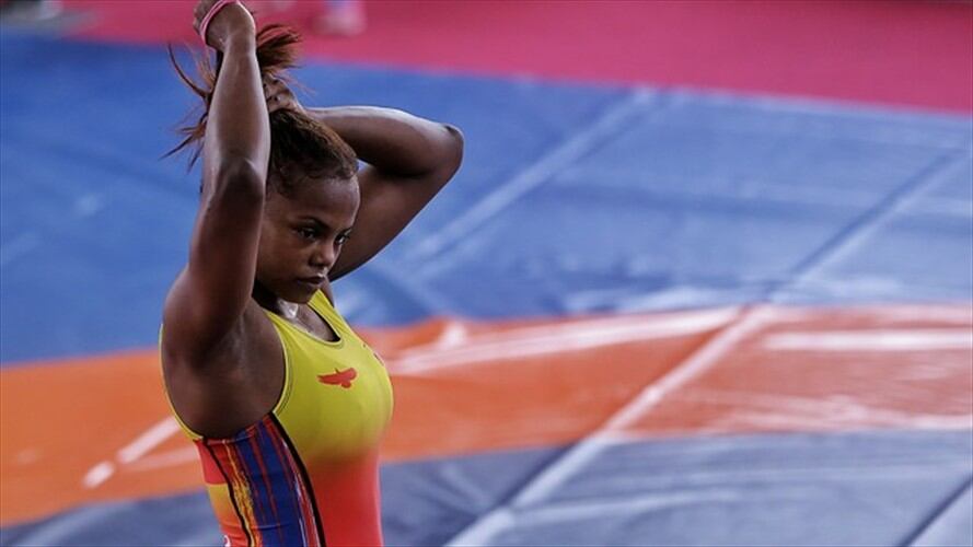 Jackeline Rentería vence a la puertorriqueña Abnelis Yambo en Los Juegos Centroamericanos . Foto: Colprensa