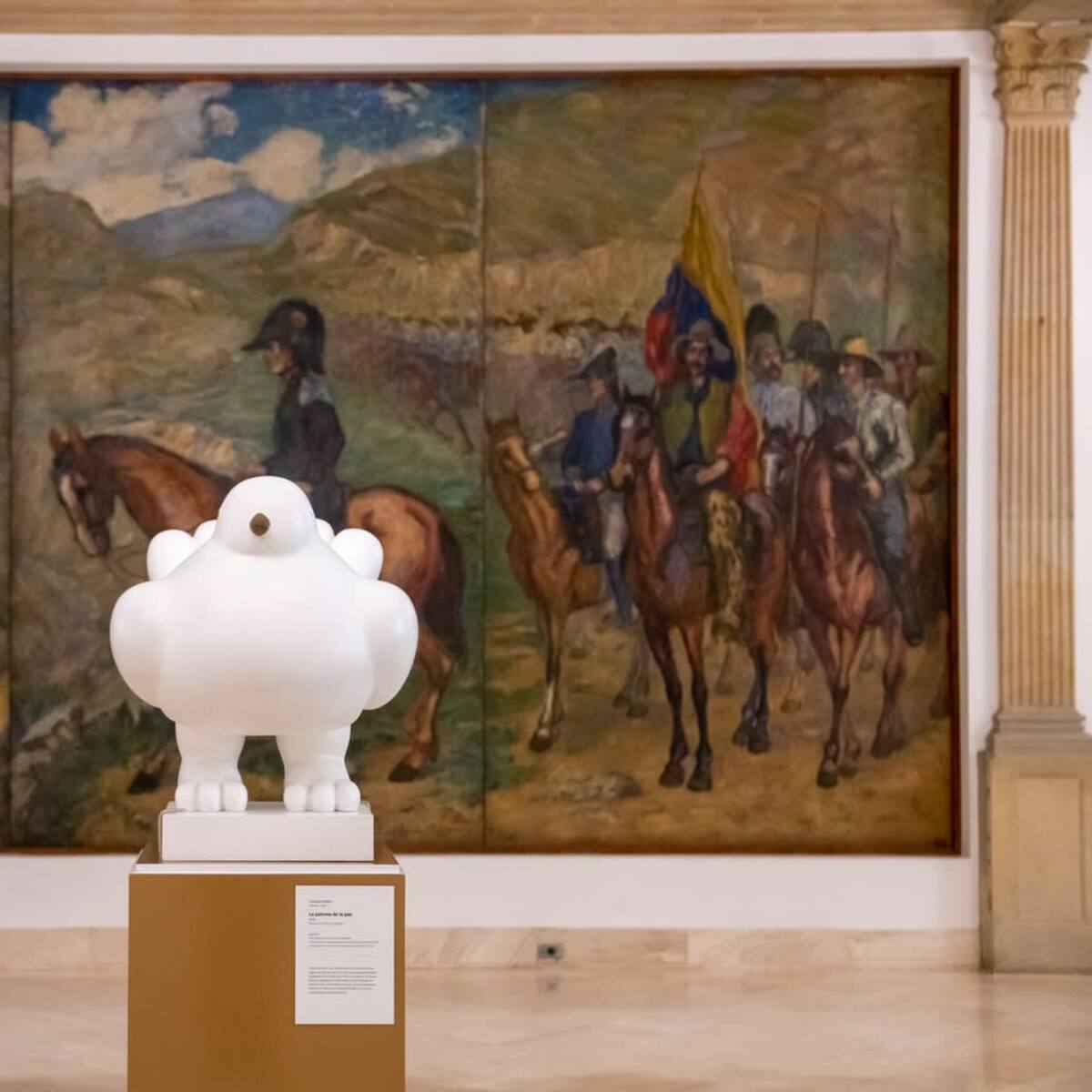 Santos propone llevar ‘Paloma de la Paz’ de Botero al Capitolio durante homenaje