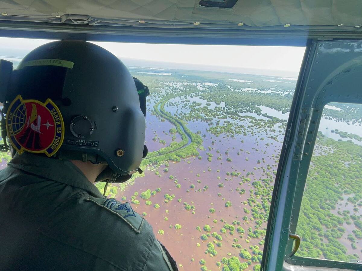 Fuerza Aérea inició monitoreo para la conservación en la Vía Parque Isla Salamanca