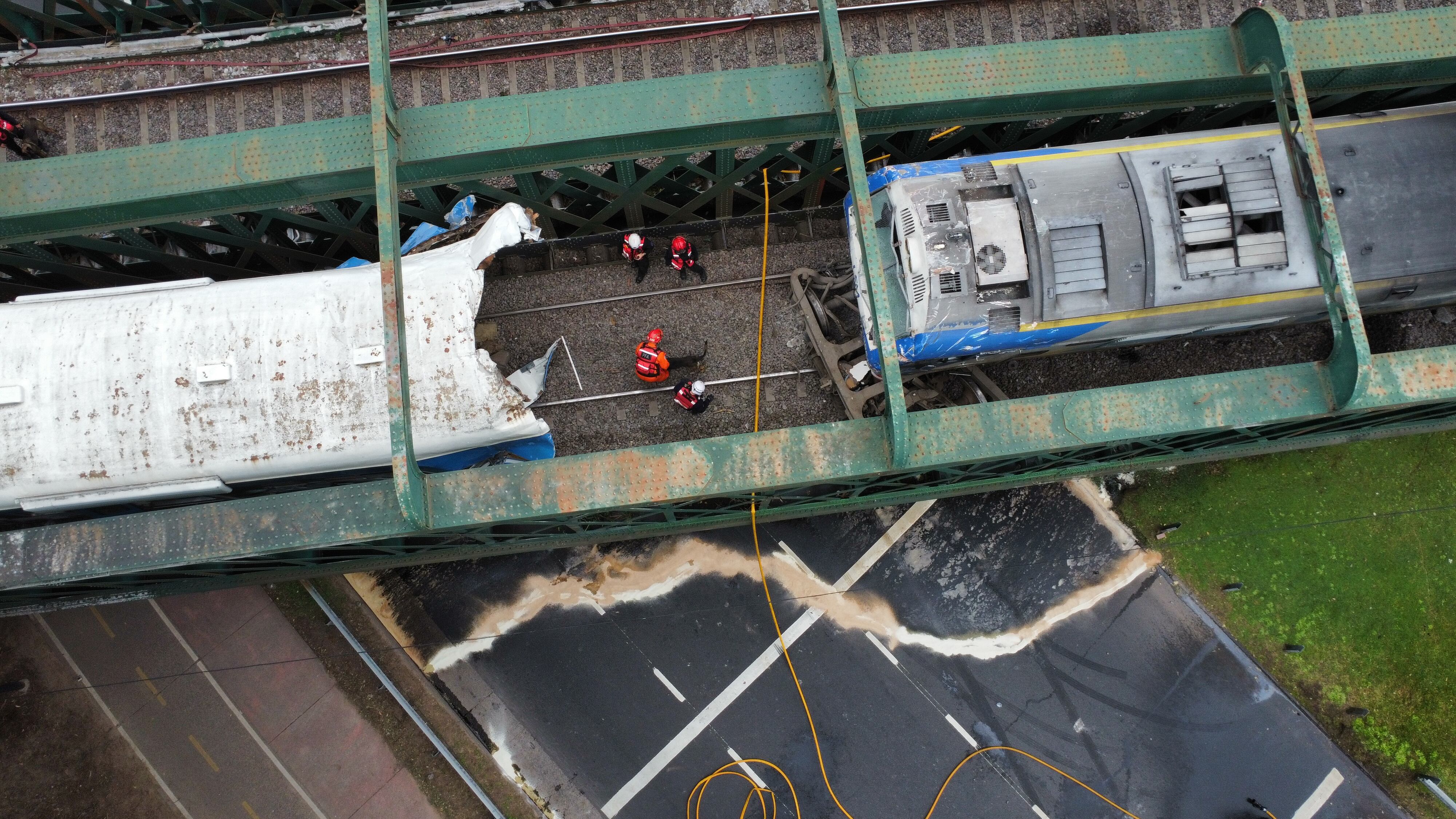 Choque de tren en Buenos Aires. Foto: EFE/ Luciano González