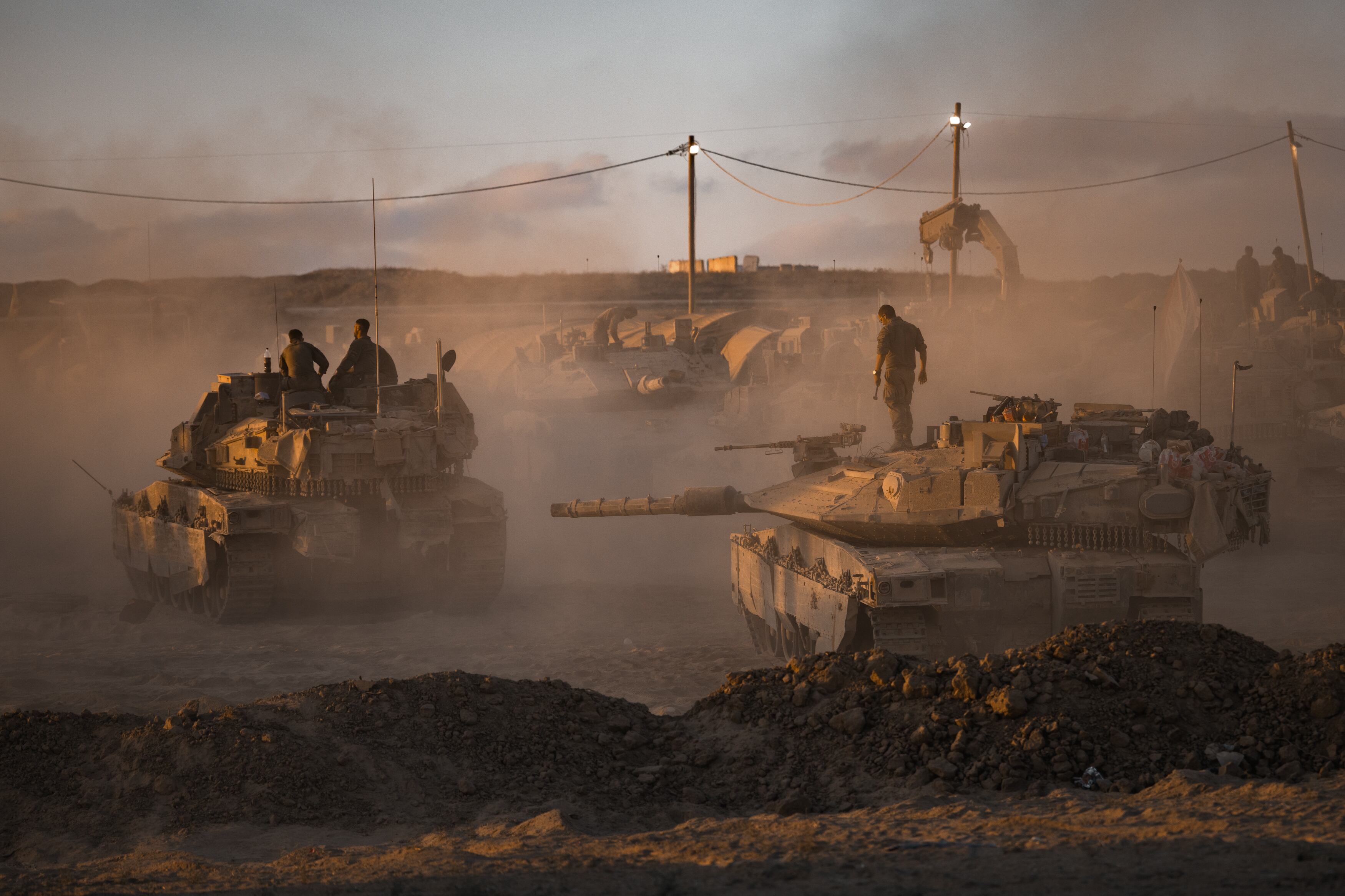 Ejército de Israel en la Franja de Gaza. Foto: Elke Scholiers/Getty Images