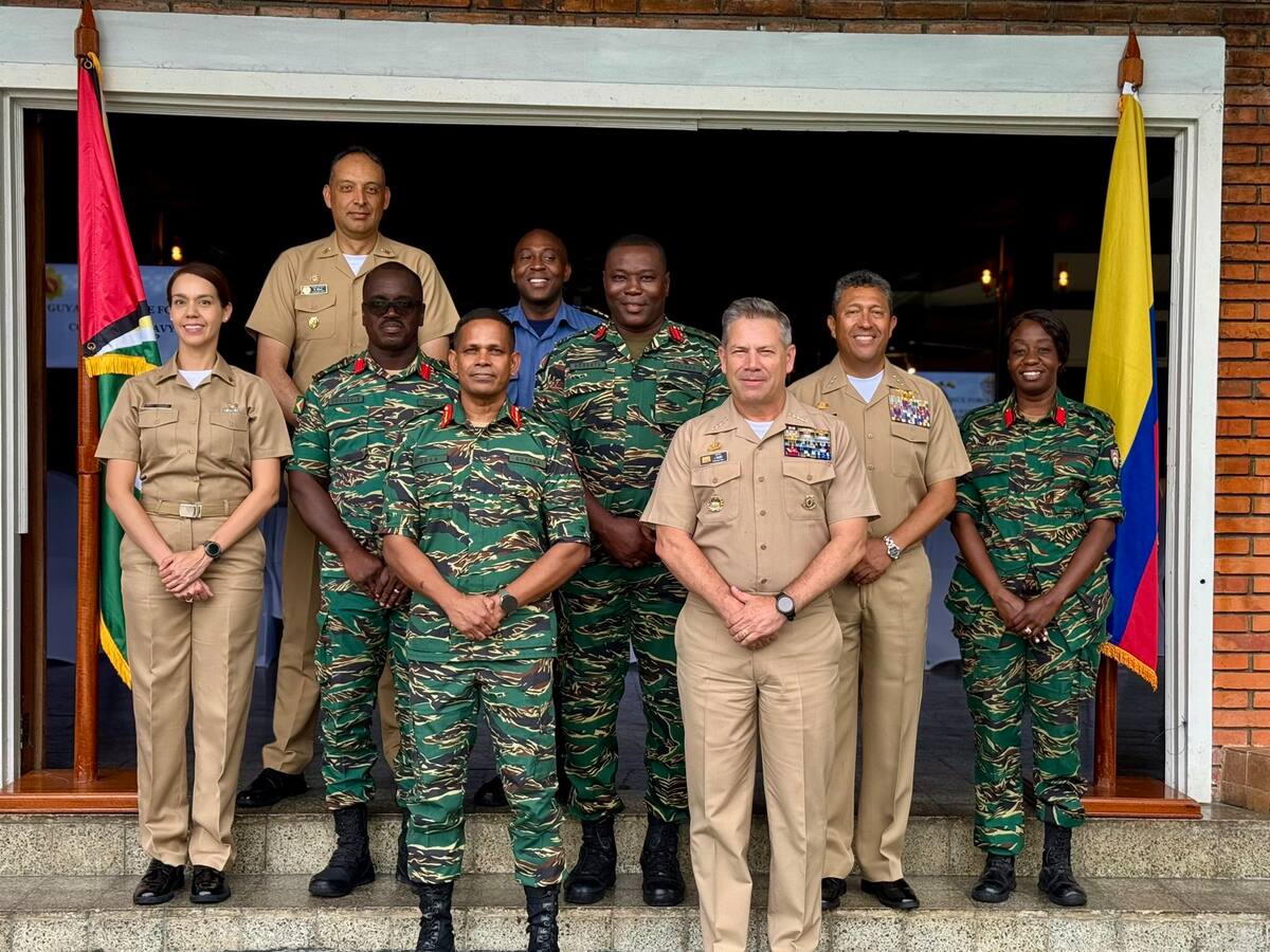 Comandante de la Armada de Colombia visitó Guyana para hablar sobre seguridad e inteligencia