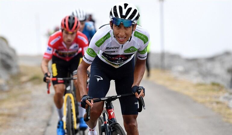 Ciclista colombiano Egan Bernal en la etapa 18 de la Vuelta a España. Foto: Tim de Waele/Getty Images