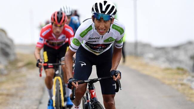 Ciclista colombiano Egan Bernal en la etapa 18 de la Vuelta a España. Foto: Tim de Waele/Getty Images