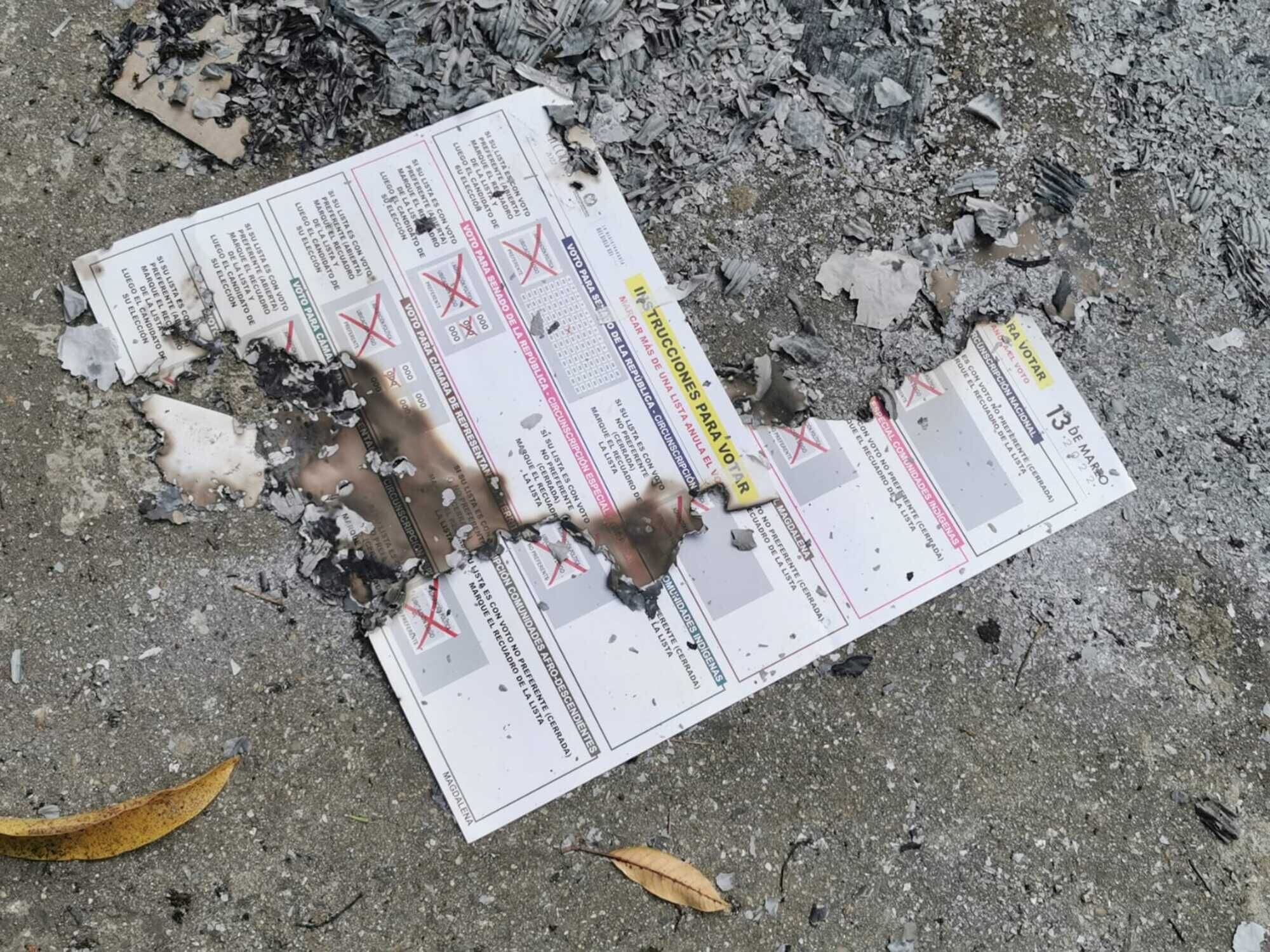 Quema de votos en Guachaca/ MOE