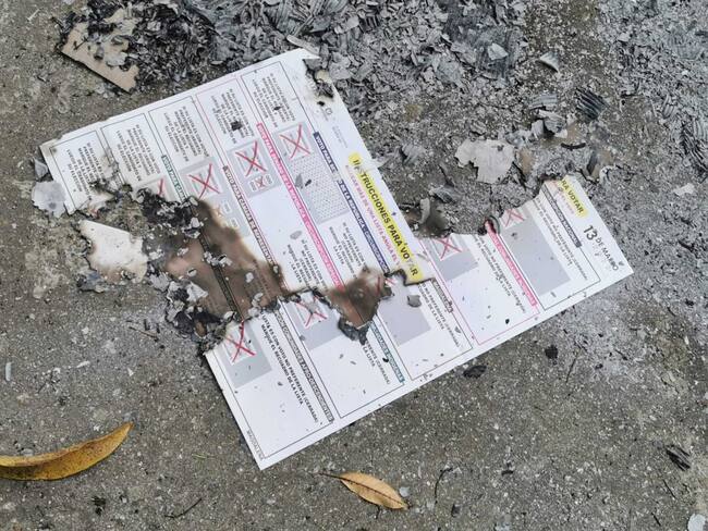 Quema de votos en Guachaca/ MOE