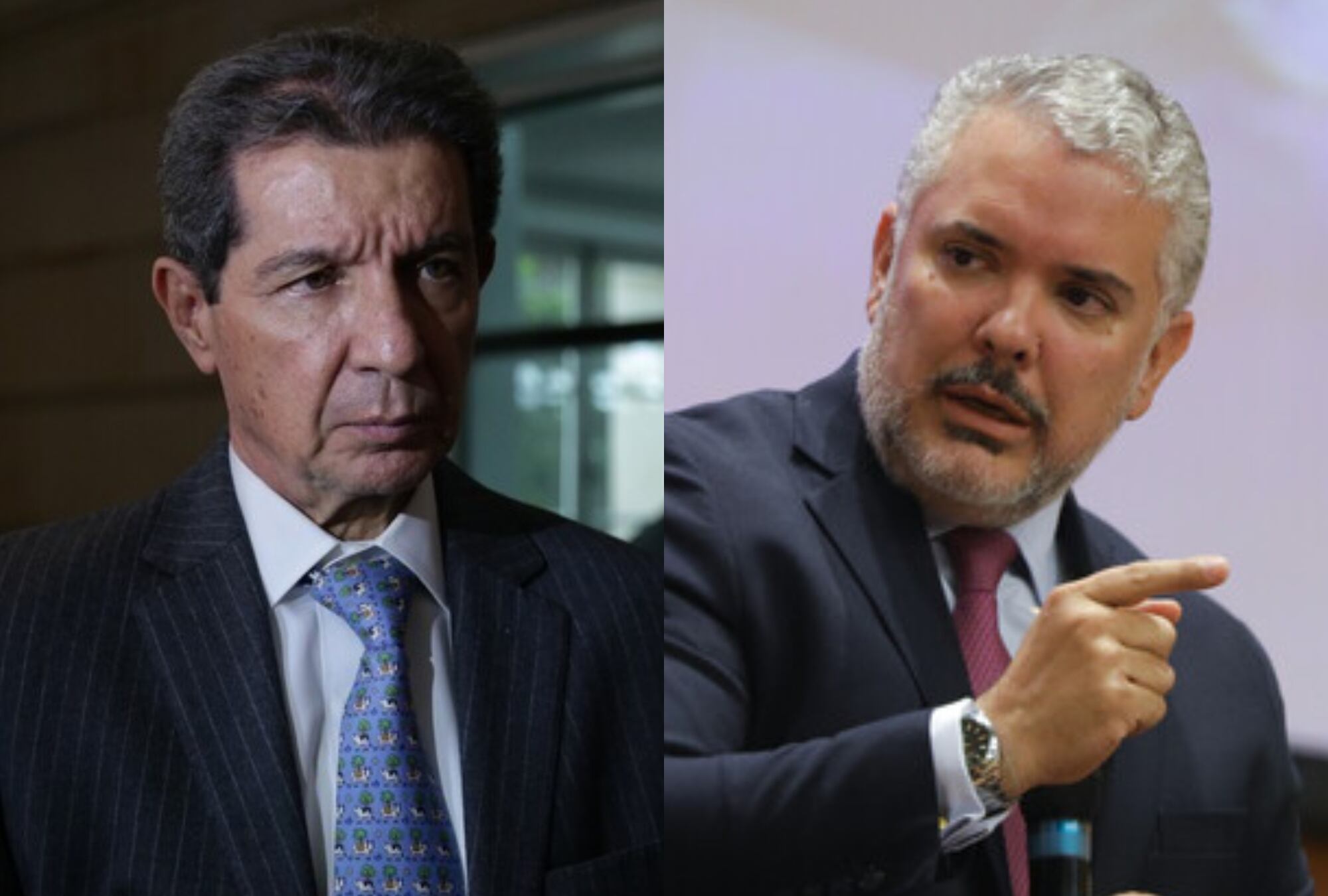 José Félix Lafaurie e Iván Duque. Foto: (Colprensa - Camila Díaz) / (Colprensa - Álvaro Tavera)