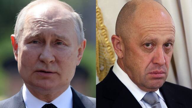 Vladimir Putin, presidente de Rusia y Yevgueni Prigozhin, difunto jefe del Grupo Wagner. Foto: Getty Images.