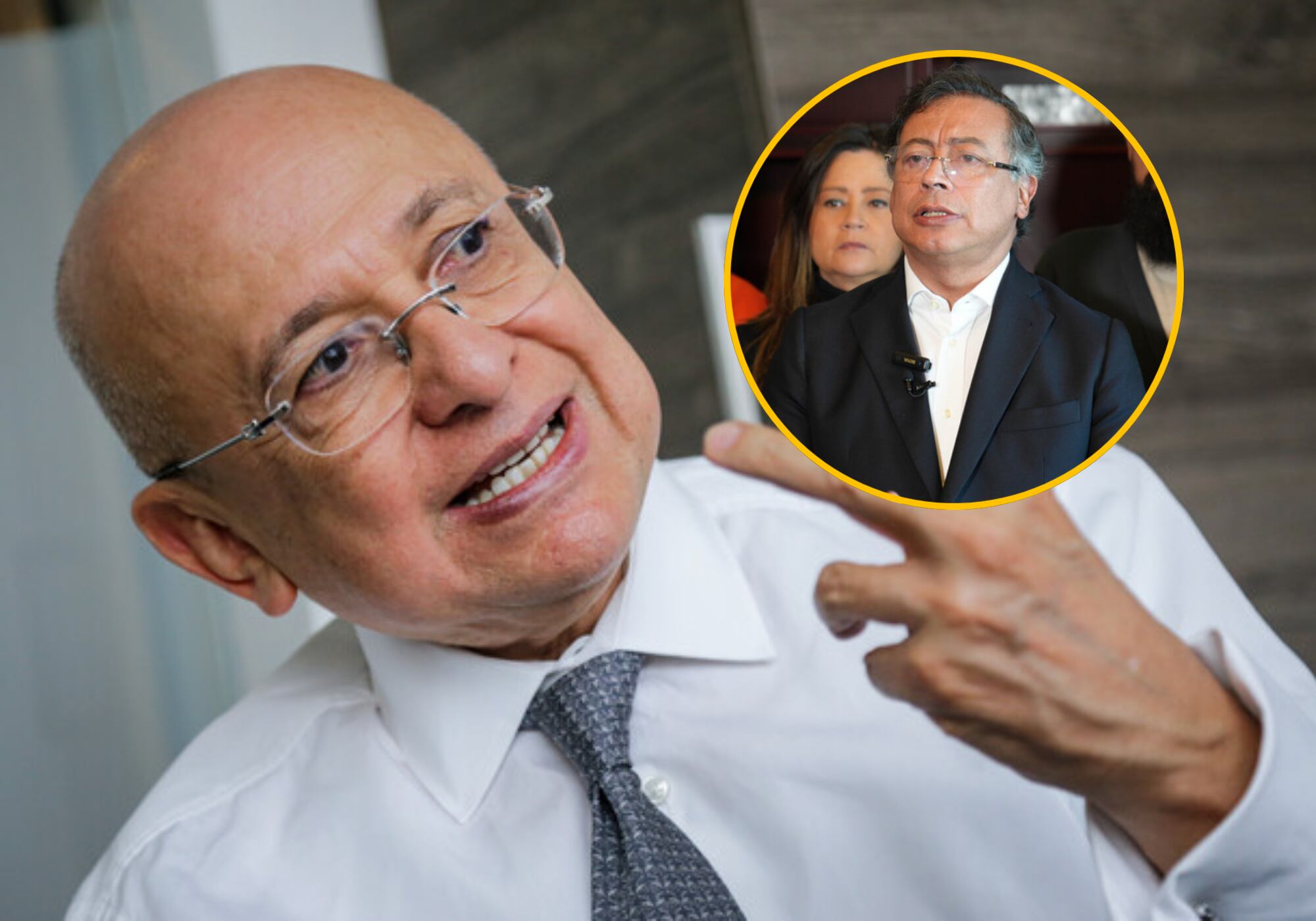 Eduardo Montealegre y Gustavo Petro. Foto: (Colprensa - Mariano Vimos) / Colprensa