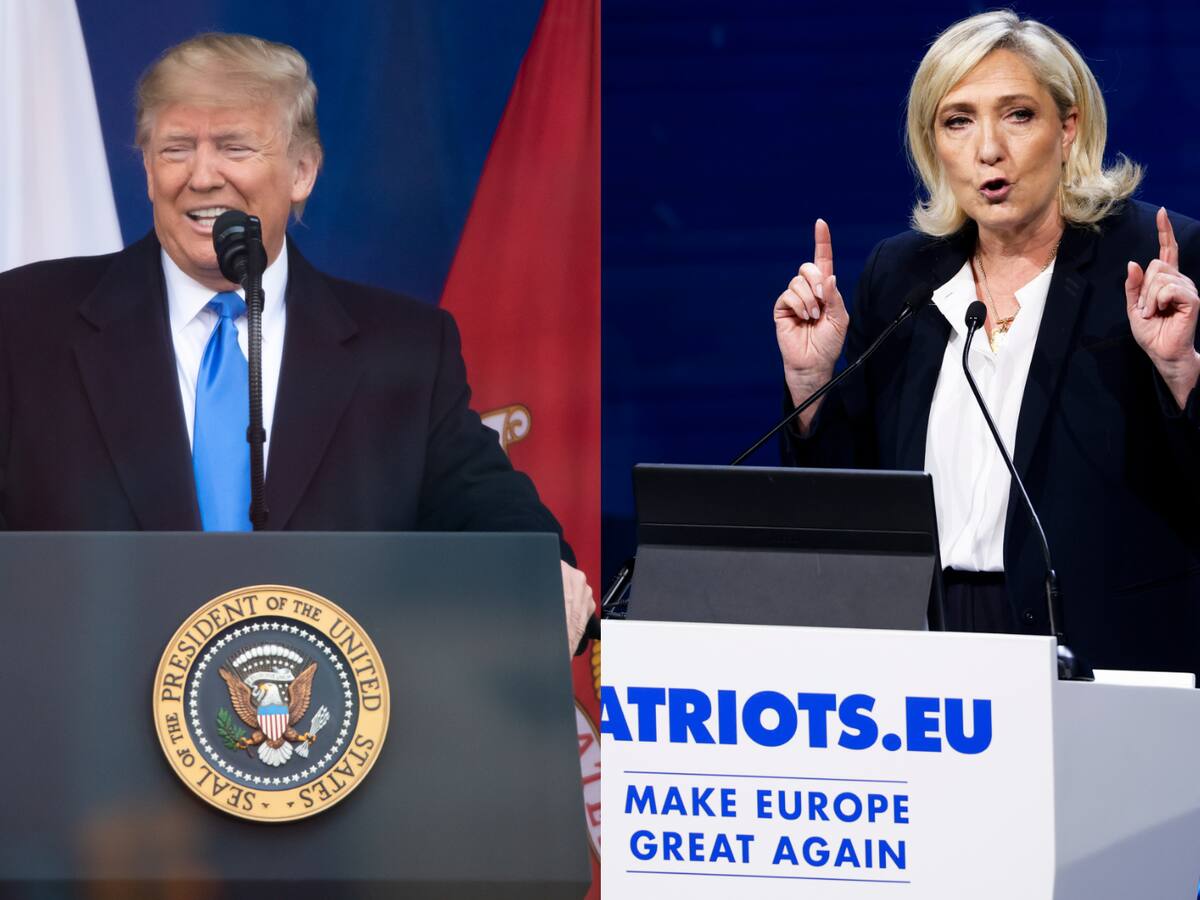 Donald Trump comparó la condena contra Marine Le Pen con su historial judicial