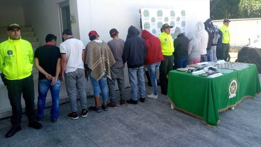 Dentro de la estrategia de seguridad Plan Choque lograron capturar a los siguientes alias: “Marcos”, “La Mona”, “Mataco”, “Boquinche”, “Pablito”, “Paisano”, “Palos” y “Moyano”. Foto: Policía Nacional