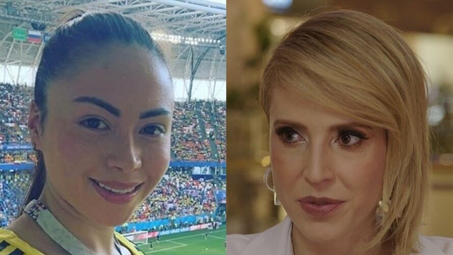 Daneidy Barrera, conocida como Epa Colombia, y actriz Alejandra Azcárate . Foto: Colprensa