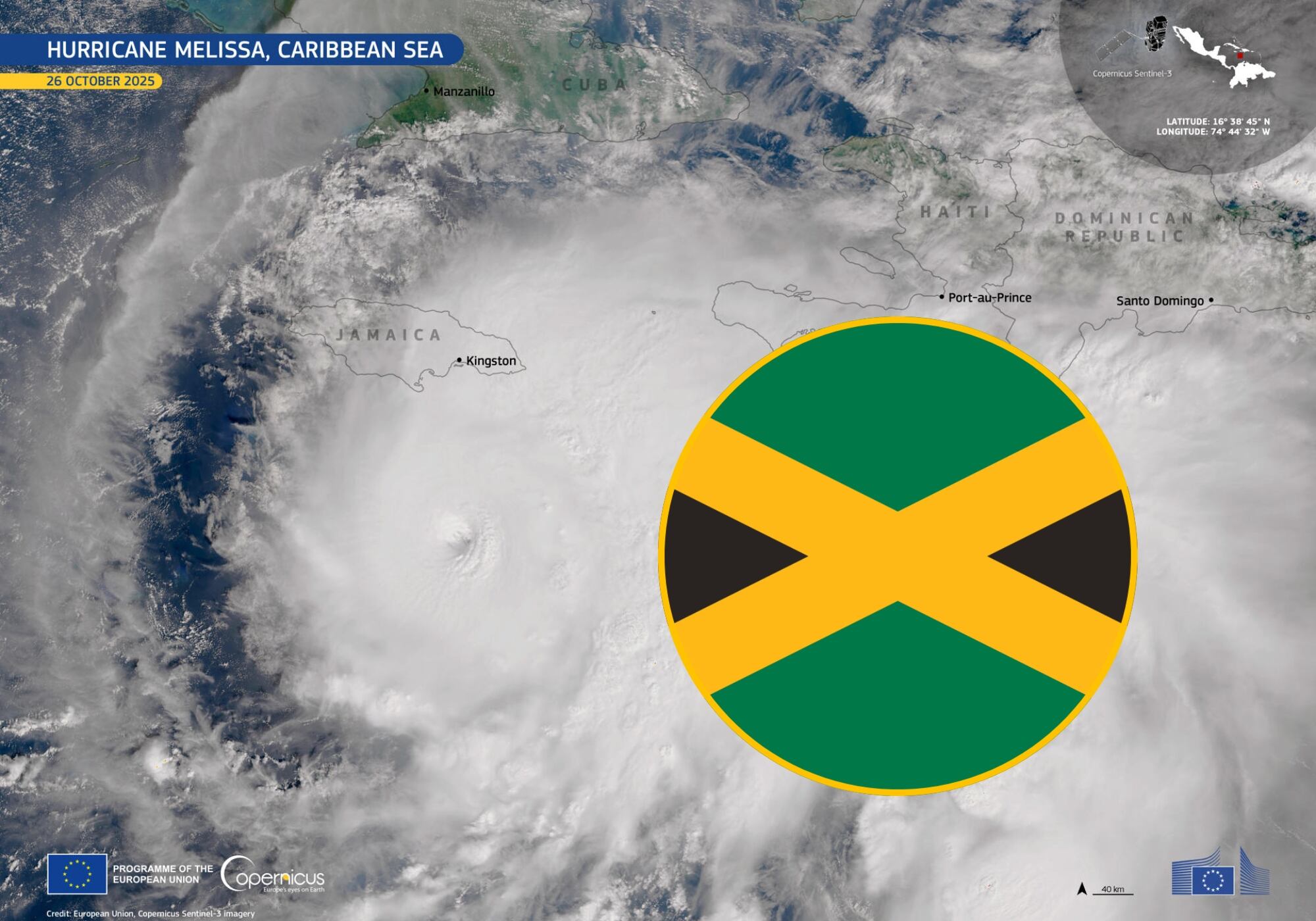 El huracán Melissa avanza hacia Jamaica con vientos fuertes de más de 280km/h