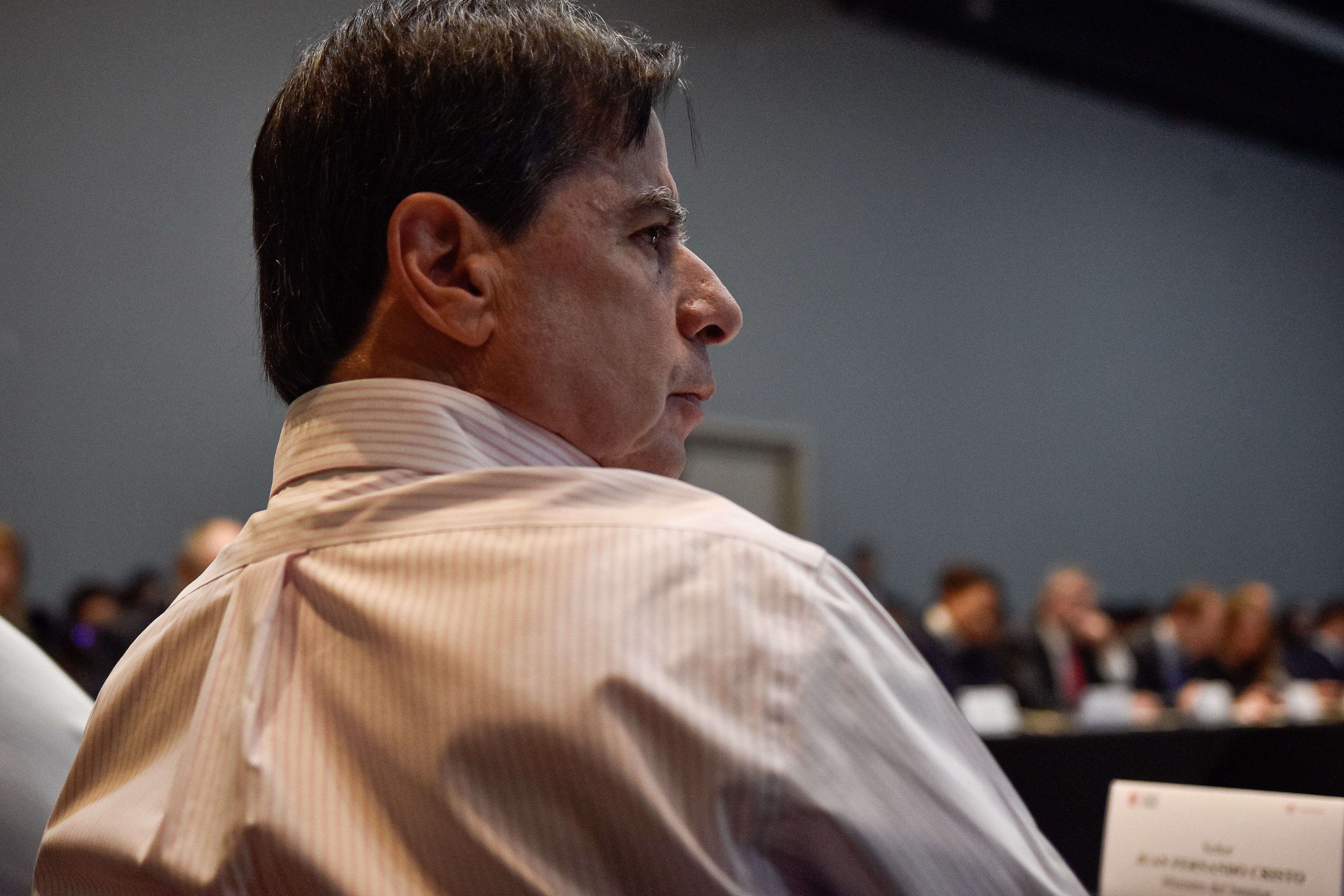 Bogotá. Enero 16 de 2024. El ministro del Interior, Juan Fernando Cristo, lidera la sesión de la Mesa Nacional de Garantías. (Colprensa - Cristian Bayona).