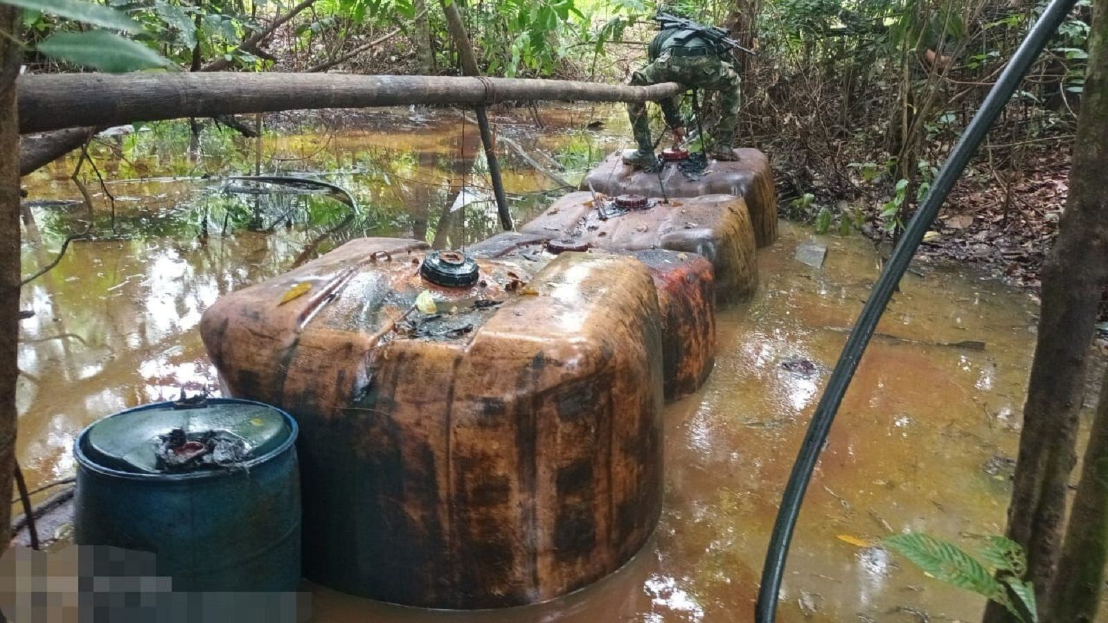 Ejército Nacional ubica válvula ilícita en el municipio de Tibú, Norte de Santander - Foto Ejército Nacional 