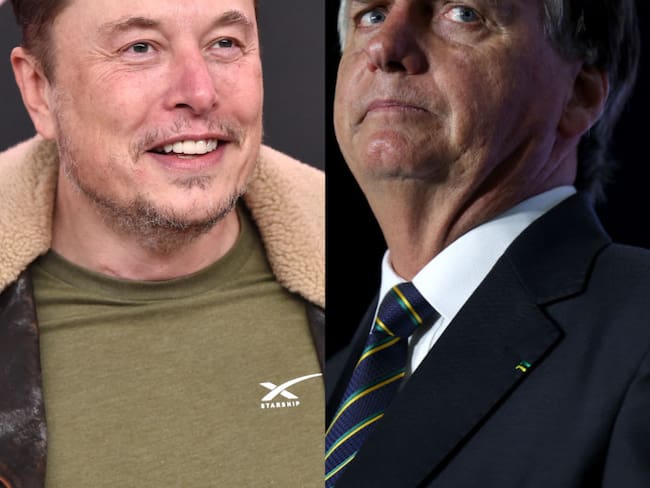 Elon Musk y Jair Bolsonaro. Fotos: Getty Images.