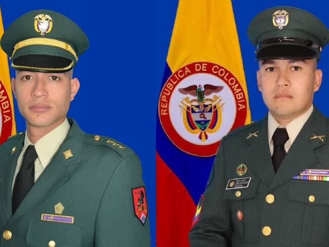 Capitán Juan Pablo Herrera Mazo y al sargento segundo Carlos Rojas Otavo. Foto: cortesía Ejército Nacional.