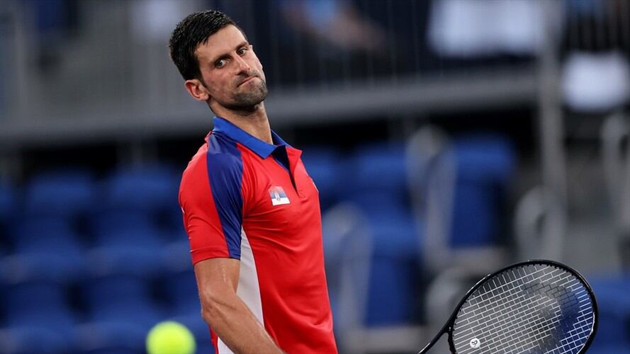 Novak Djokovic perdió la medalla de bronce de los Juegos Olímpicos de Tokio 2020. Foto: Clive Brunskill/Getty Images