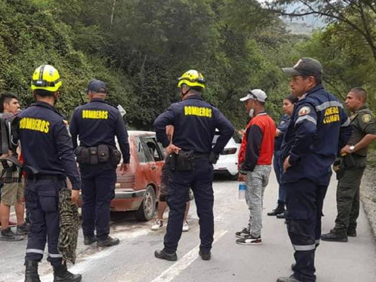 Varias afectaciones en 4 municipios de Caldas, debido a las lluvias. Crédito: Bomberos Marmato, Caldas.