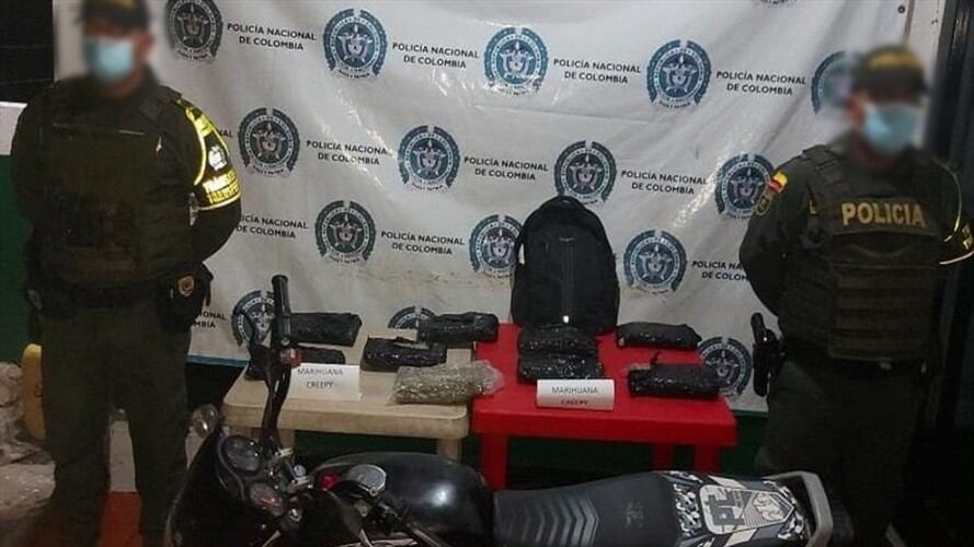 Policía incauta 9.000 gramos de marihuana en Córdoba. Foto: Policía.