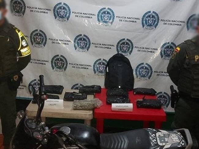 Policía incauta 9.000 gramos de marihuana en Córdoba. Foto: Policía.