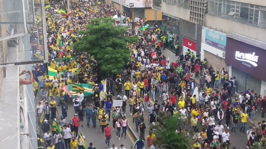 BUCARAMANGA marchas . Foto: SUMINISTRADA.