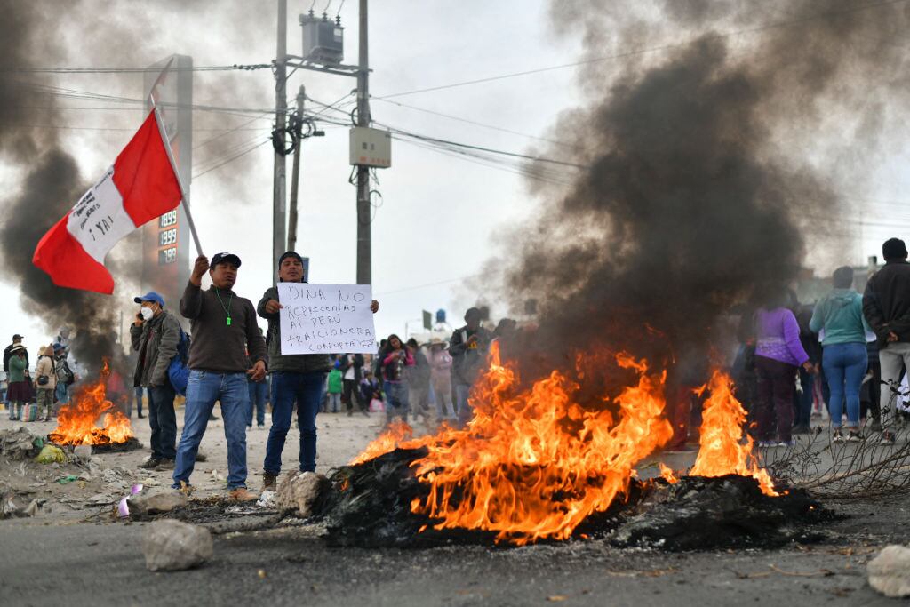 Protestas en Perú, 12 de diciembre de 2022. Foto: DIEGO RAMOS/AFP via Getty Images