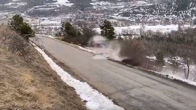 Así fue el impactante accidente del campeón de WRC en Montecarlo. Foto: Captura de pantalla