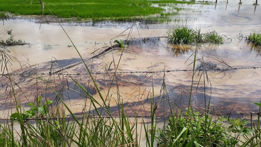 Derrame de combustible en el río Putumayo / imagen de referencia. Foto: La W. / Cortesía campesinos
