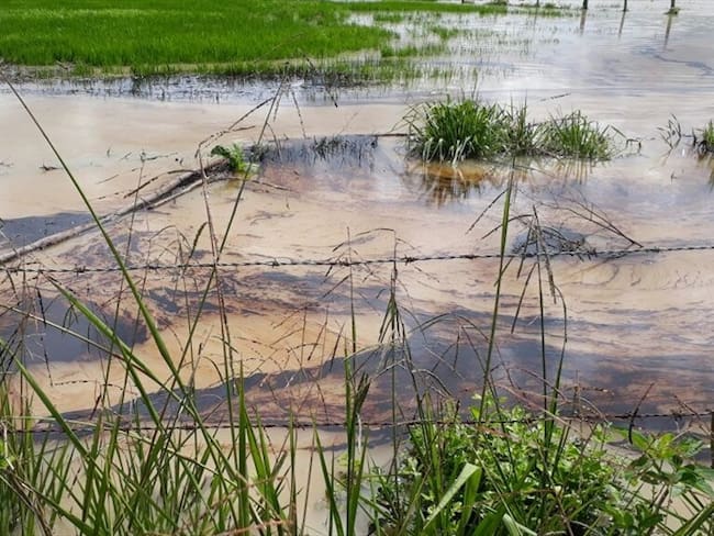 Derrame de combustible en el río Putumayo / imagen de referencia. Foto: La W. / Cortesía campesinos