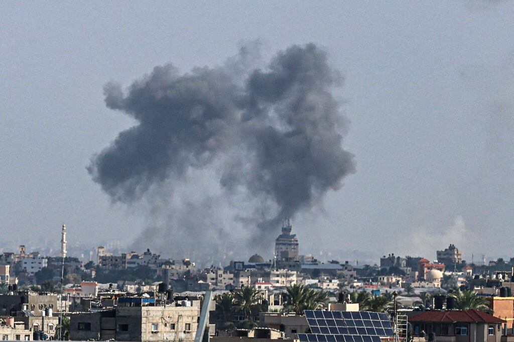 Bombardeos por guerra entre Israel y Hamás. Foto: Getty Images.