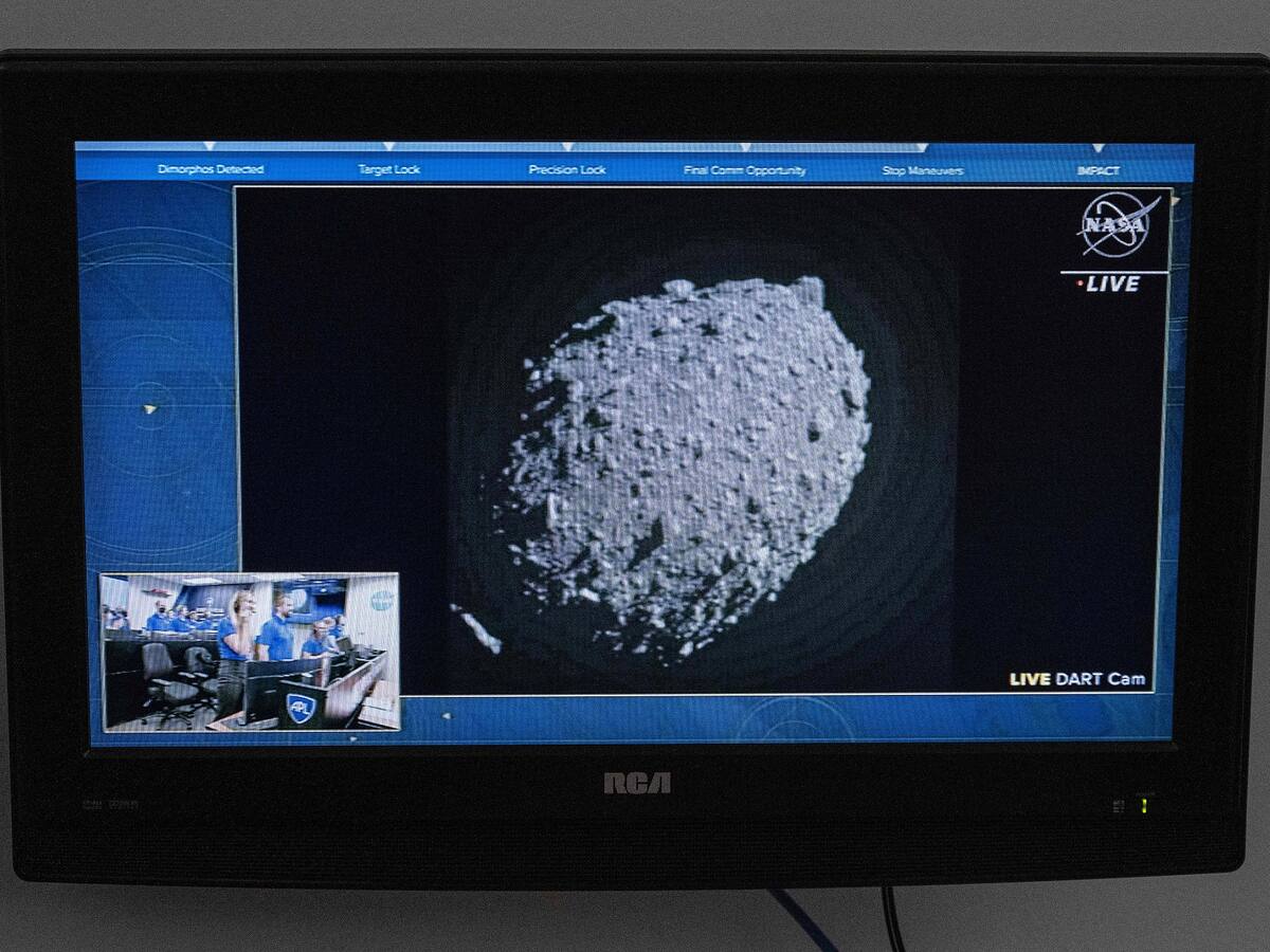 Video: el momento en el que nave Dart de la Nasa chocó contra asteroide