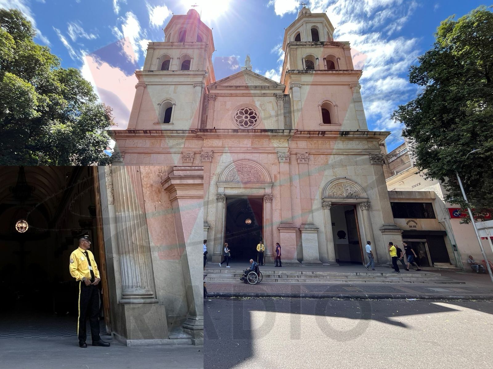 Seguridad privada en Catedral San José de Cúcuta por aumento de hurtos dentro del templo. / Foto: W Radio Cúcuta.