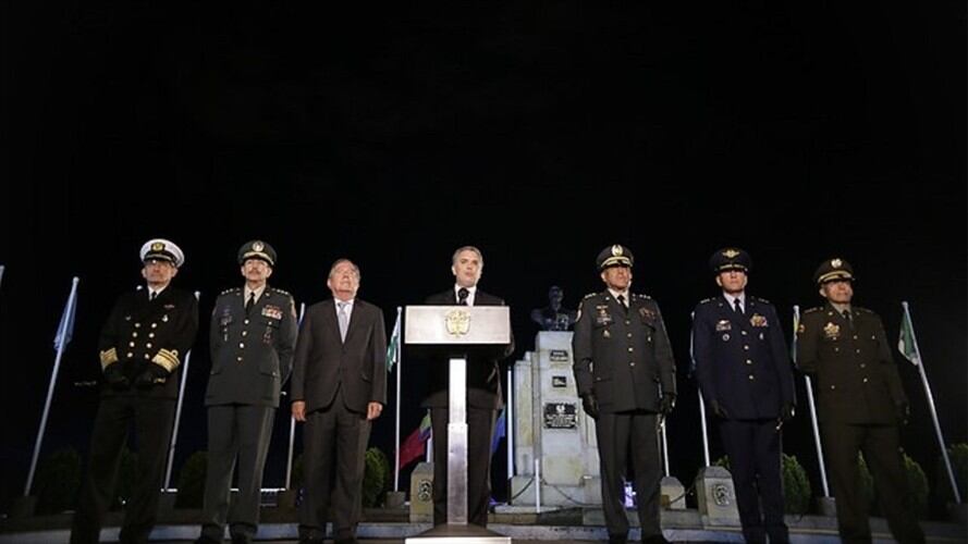 Presidente presentó plan de seguridad junto a nueva cúpula. Foto: Colprensa