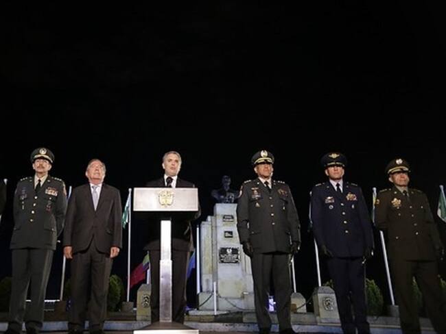 Presidente presentó plan de seguridad junto a nueva cúpula. Foto: Colprensa