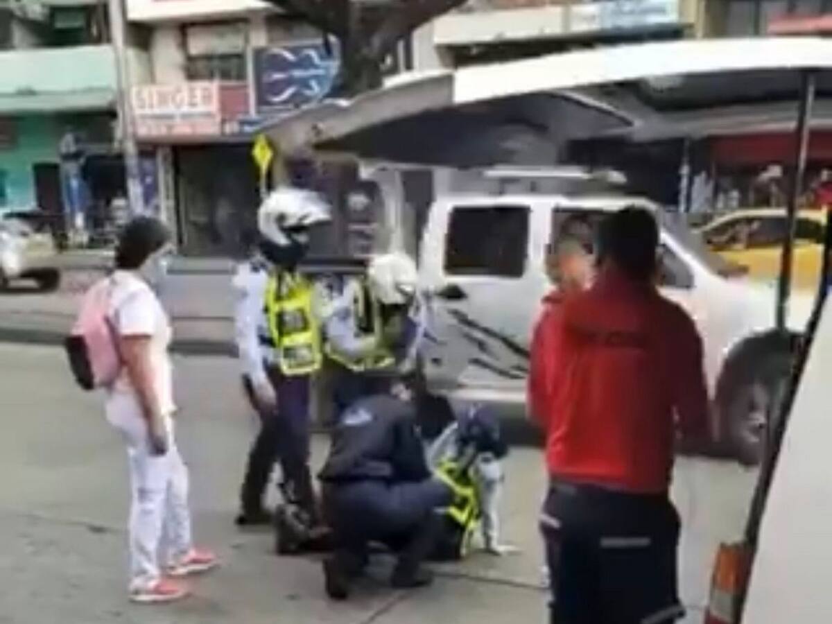 Agente de tránsito en Cali fue arrollada por conductor que infringía el pico y placa