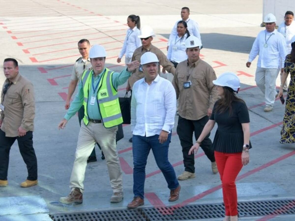 Presidente Duque inspeccionó obras del Aeropuerto Ernesto Cortissoz de Barranquilla