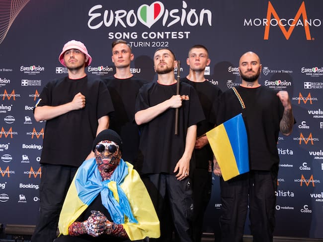 Kalush Orchestra, de Ucrania, fue el grupo ganador en la edición Eurovisión de 2022. Photo: Jens Büttner/dpa (Photo by Jens Büttner/picture alliance via Getty Images)