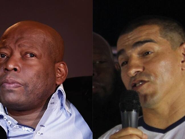 Acalorado debate entre el Tino Asprilla y Aristizábal por partido entre Atlético Nacional y Millonarios. Foto: Colprensa: Sofía Toscano – Luisa González
