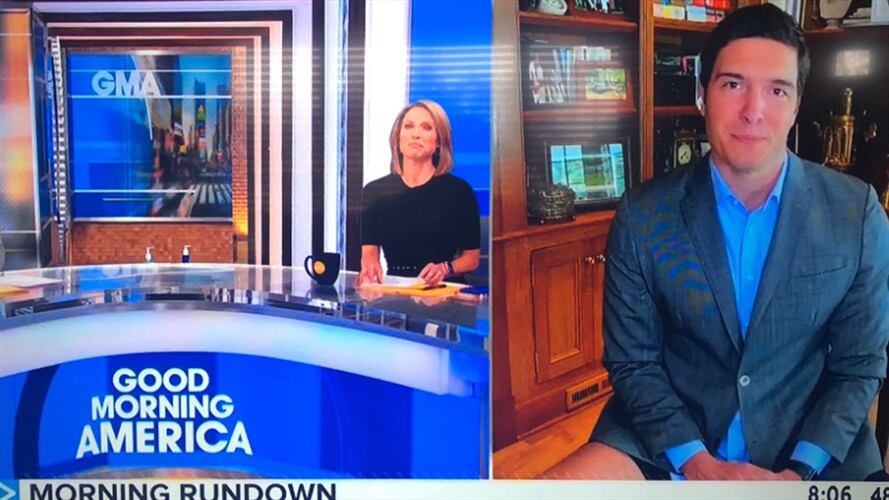 Se trata de un reportero estadounidense, Will Reeve, quien rápidamente se volvió tendencia en Twitter. . Foto: Captura de pantalla