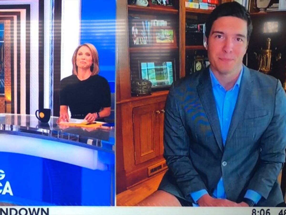 ¿Exceso de confianza? Presentador salió en televisión nacional sin pantalones