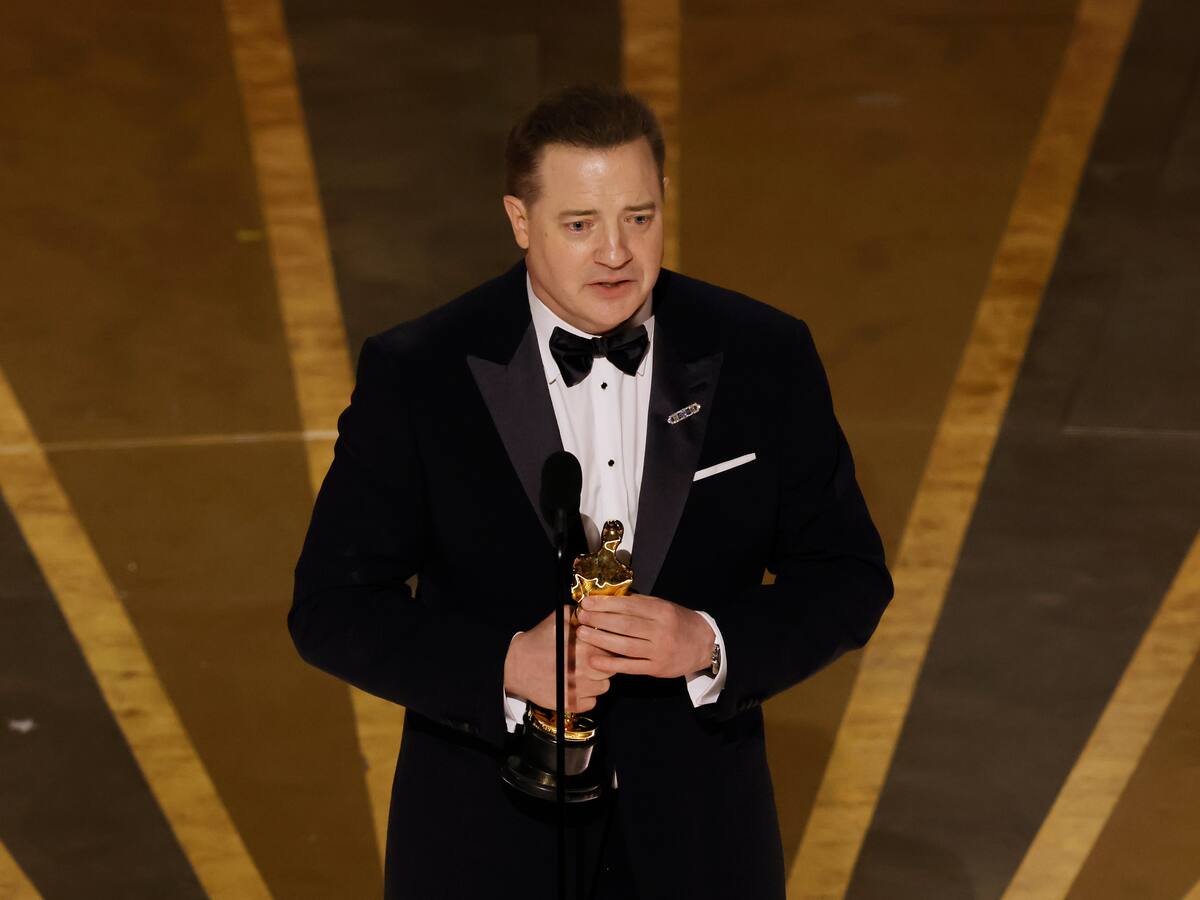 Brendan Fraser gana el óscar al mejor actor por su papel en ‘La Ballena’