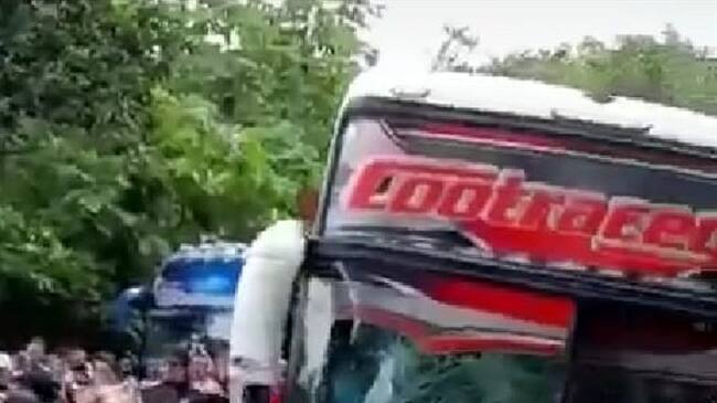 No se reportaron hinchas del Junior heridos. Foto: tomada del video suministrado.