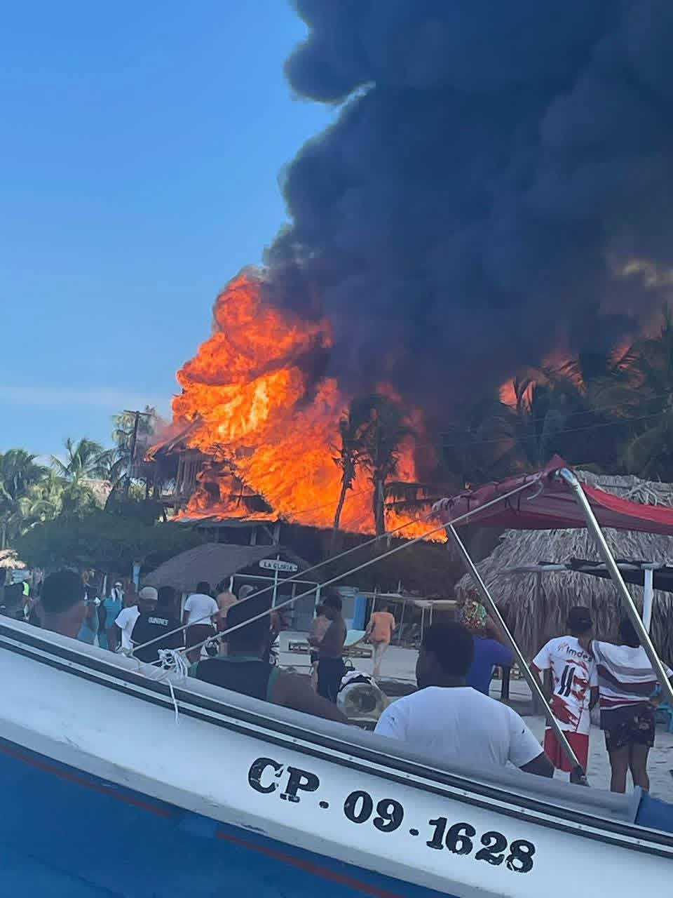 Incendio en San Onofre, Sucre. Foto: cortesía Gestión de Riesgo de Sucre.