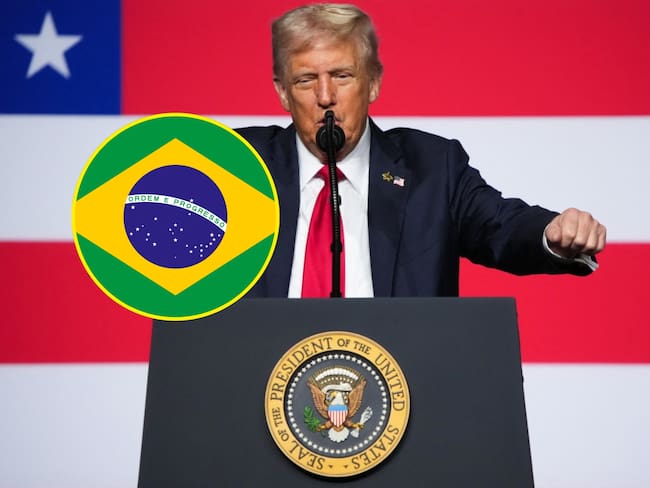 Donald Trump retiró el arancel del 40 % a ciertos productos de Brasil tras negociar con Lula. Foto: AFP.